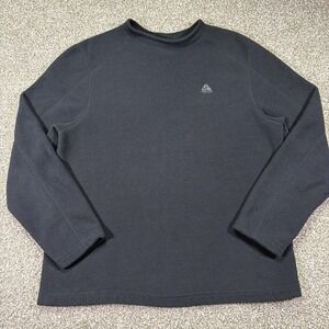 Nike Acg Fleece Sweater Black Medium Roll Neck Y2k Essentials Minimalism Gorpcor